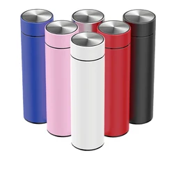 Wholesale custom student water bottle 500ml double-layer stainless steel thermos tumbler straight flask