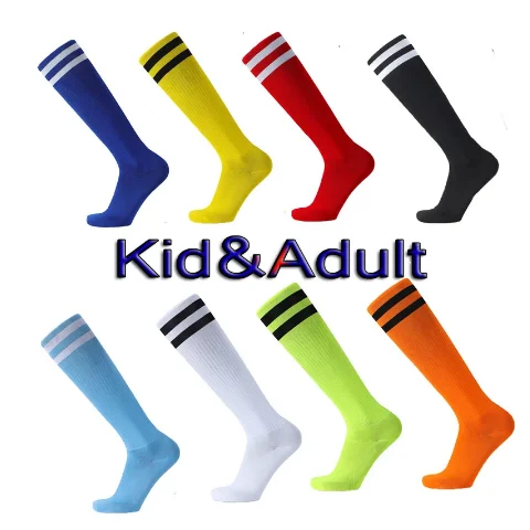 2022New Football Socks Non-slip Long Tube Over The Knee Socks Striped Soccer Socks Compression Stockings for Outdoor Sports Gym