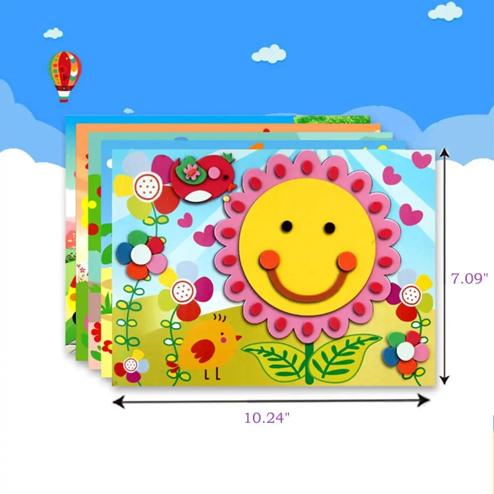 Sunflowers Windmill Kindergarten home EVA foam railing wall sticker For Kids Room and furniture decoration