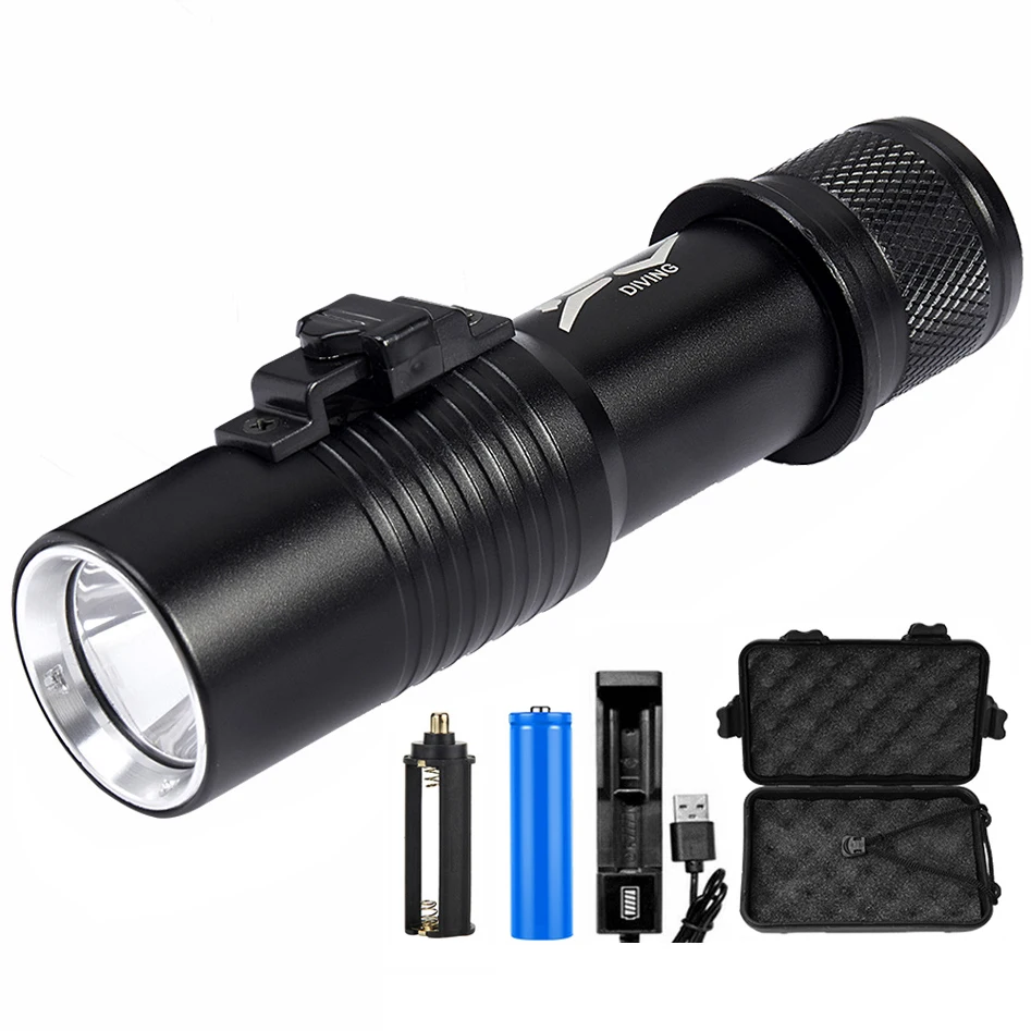 T6 IPX7 Waterproof Diving 18650 Flashlight 1200 lumens submersible LED Flashlight Submersible Flashlight
