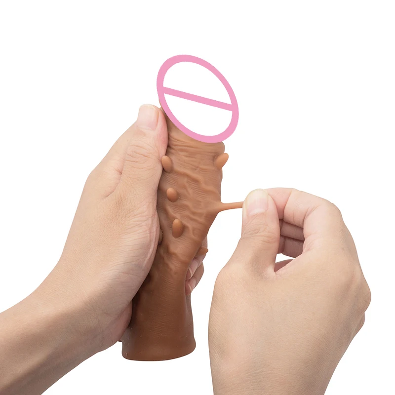 Brambly penis enlargement ring  instrument reusable condom penis sleeve