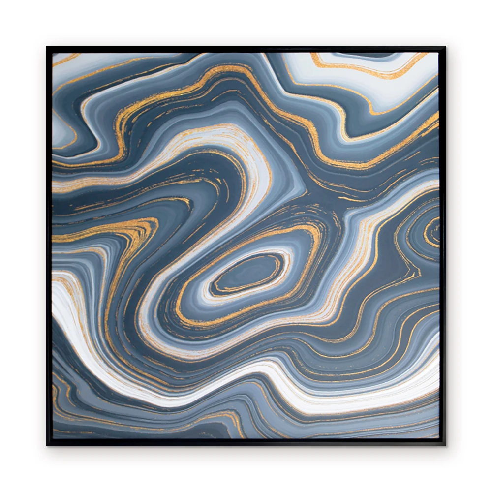 Xingcheng OEm Gray Golden Abstract Graphic Art Canvas Painting Poster Simplicity Print Contemporary Wall Picture Home Decor