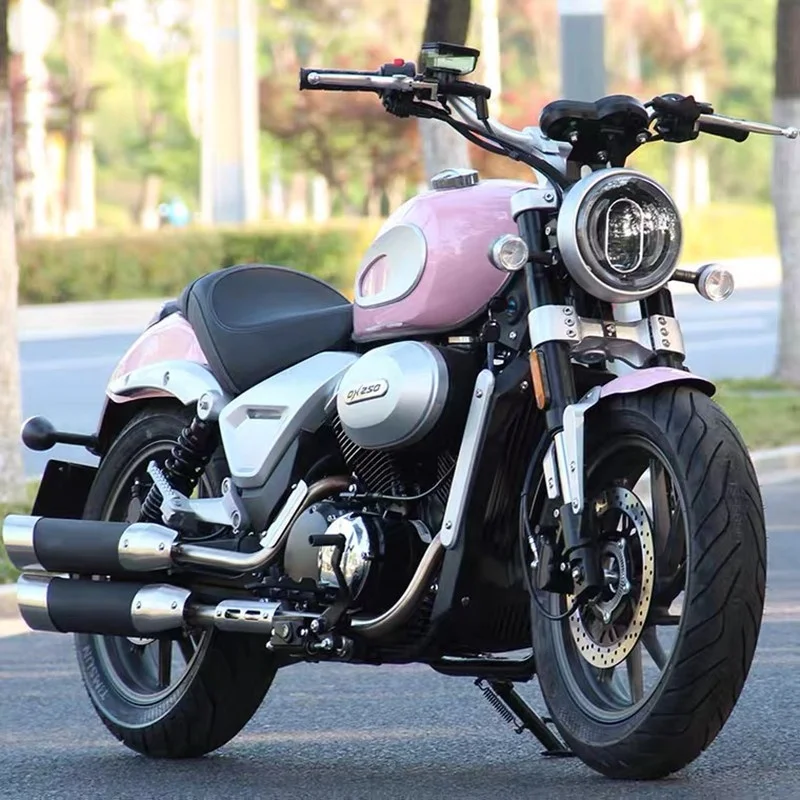 New Jazz DX250 Retro Prince V-Type Double Cylinder Sports Car Cruiser Motorcycle Street Legal