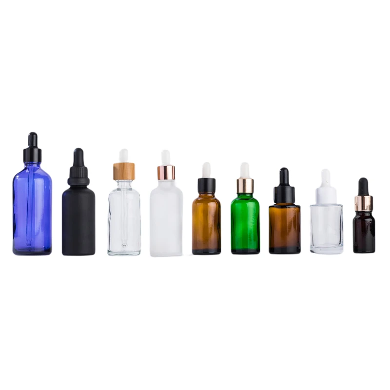 Essence oil bottle frosted glass dropper bottle glass cosmetic serum bottle with dropper pipette 5ml 30ml