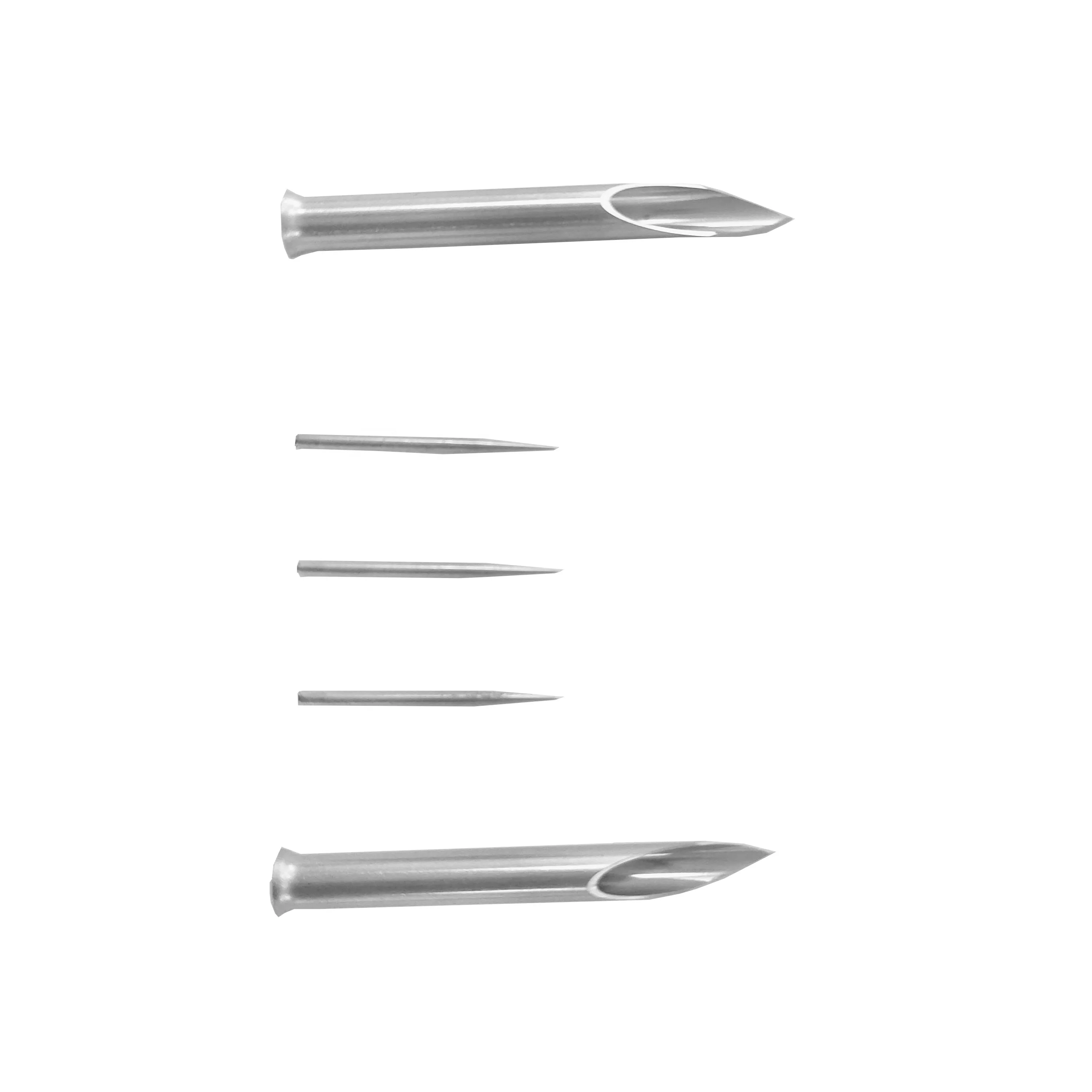 Лидер продаж, регулируемые ветеринарные шприцы из нержавеющей стали для домашних животных, 16 г, 18 г, 20 г, 22 г