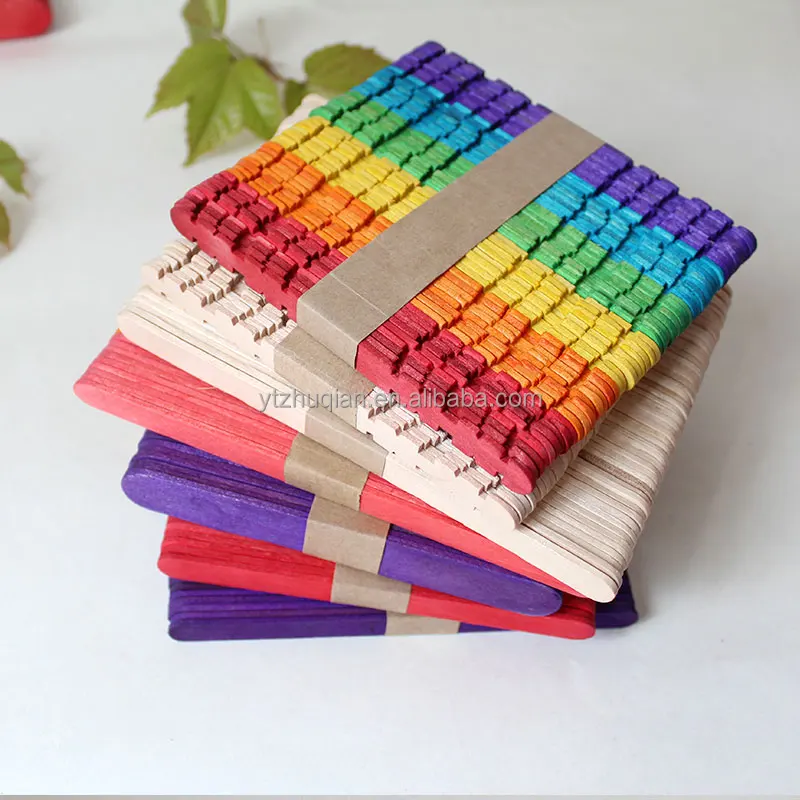 Food Grade Polished Smooth Skin Friendly Wooden Craft Sticks for Kids DIY Handcraft Art