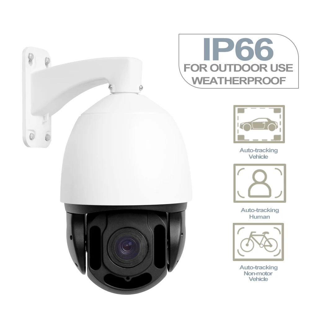 car plate number tracking 4K 8MP 25x Optical Zoom Starlight IR 300m  Network auto-tracking high speed PTZ 4k camera