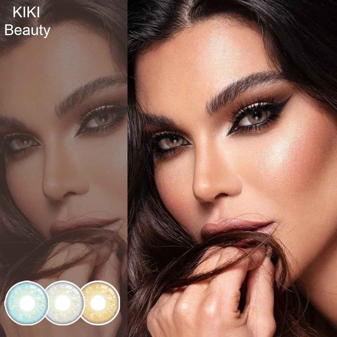 KiKi Beauty 3 Colors Cosmetic Fashion Contact Lenses Yearly Colored Contact Lenses Charming Soft Color Contact Lenses Wholesale