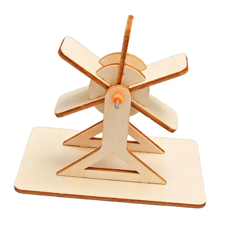 Hand-assembled toy science physics experiment water wheel model toy
