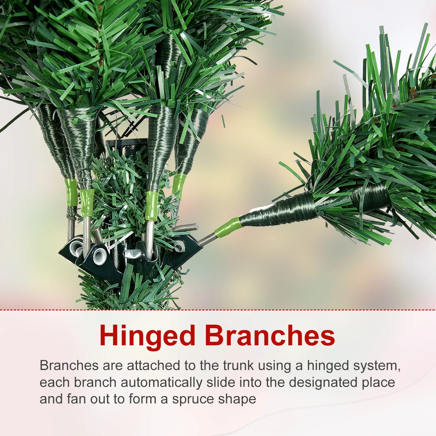 Corner Spray Paint Christmas Tree 240Cm Folding Christmas Tree Artificial With Rgb Lights