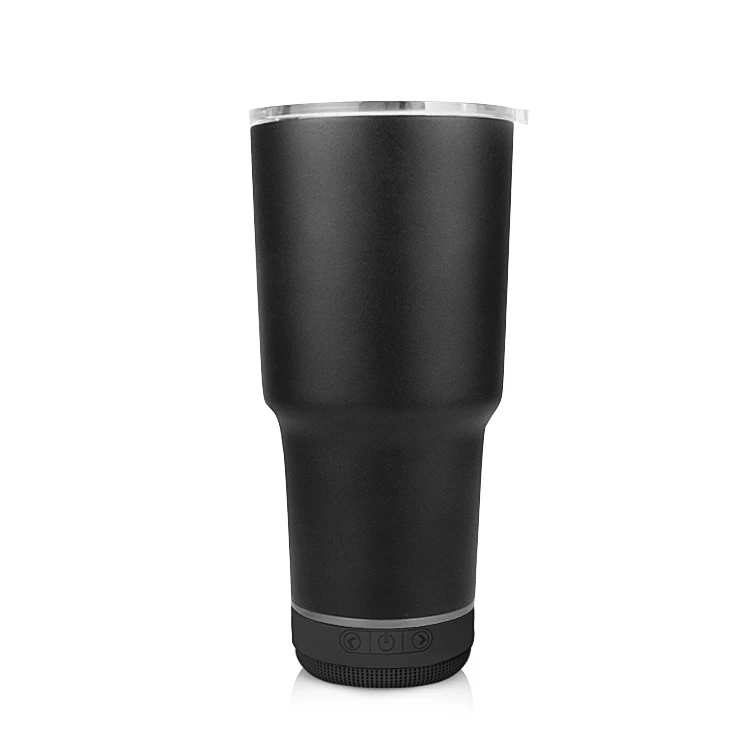 23oz 700ml Portable Outdoor 304 Stainless Steel Vacuum Flask Cup Cold Drink Blue tooth Tumbler Speaker Cup
