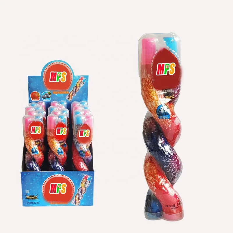 HALAL BRC Wholesale Custom Private Label Sweet Sour Fruit Flavor Twist Juice Liquid Spray Candy
