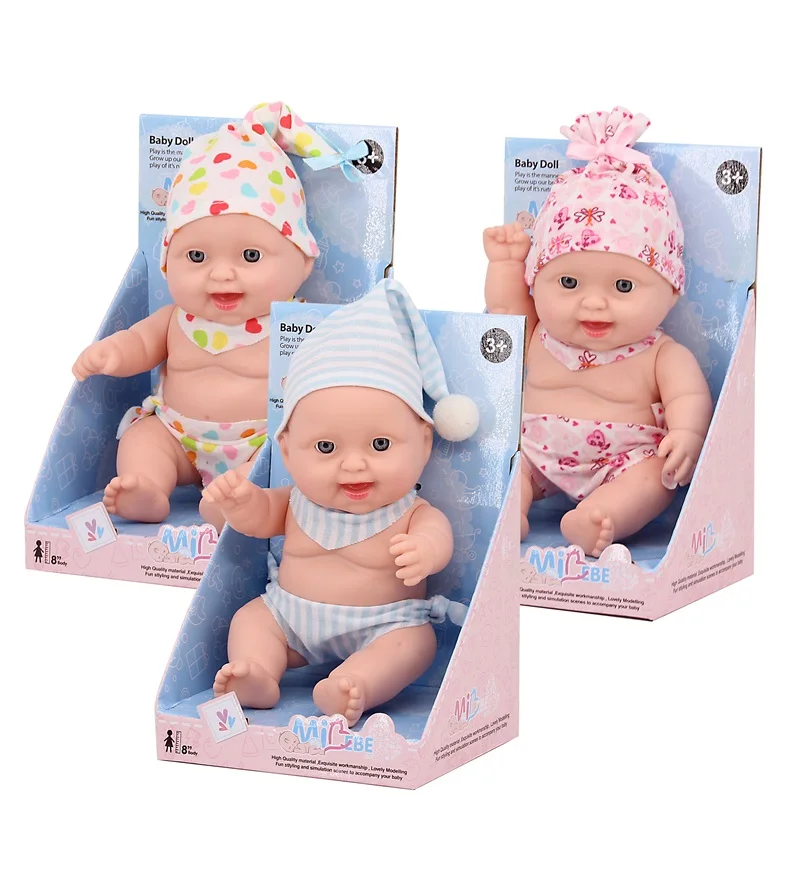 Новый товар wowtopfun игрушки 8 дюймов Детские куклы все тело сплошной силиконовый винил reborn baby doll милая кукла