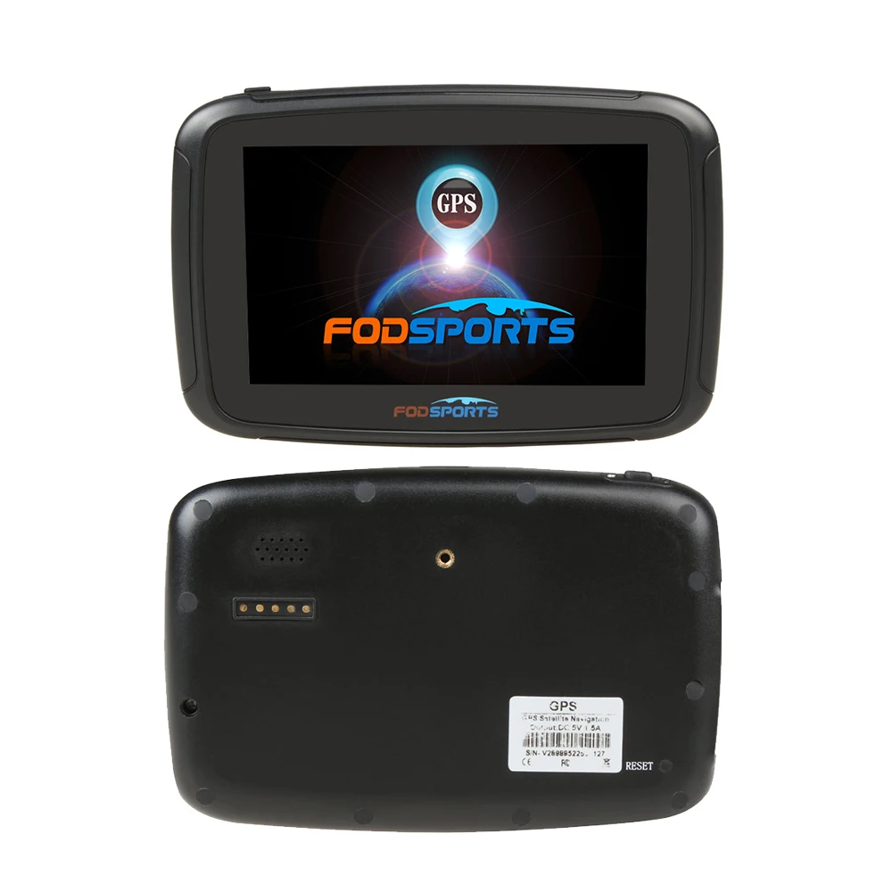  Водонепроницаемая мотоциклетная GPS-навигация Fodsports 5 0 дюйма Бесплатная карта Android 6 Wi-Fi