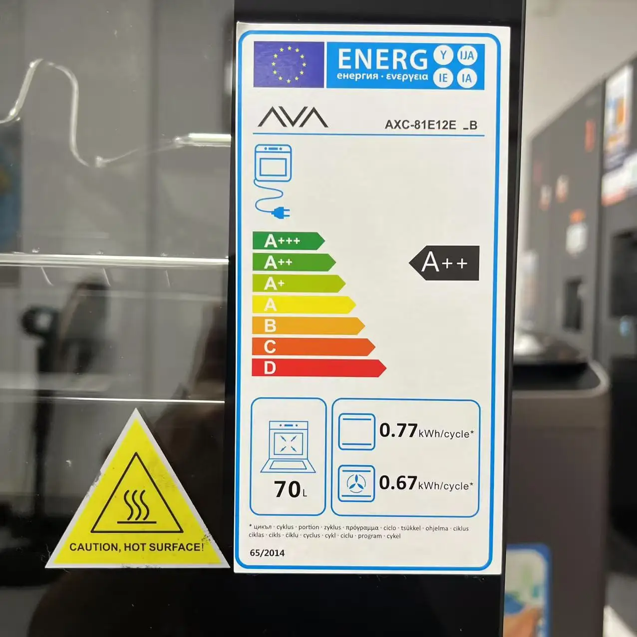 built in electric oven 6&12 functions touch screen black glass panel 80L 60CM 220v 50hz A++ energy efficient 3kw EU standard