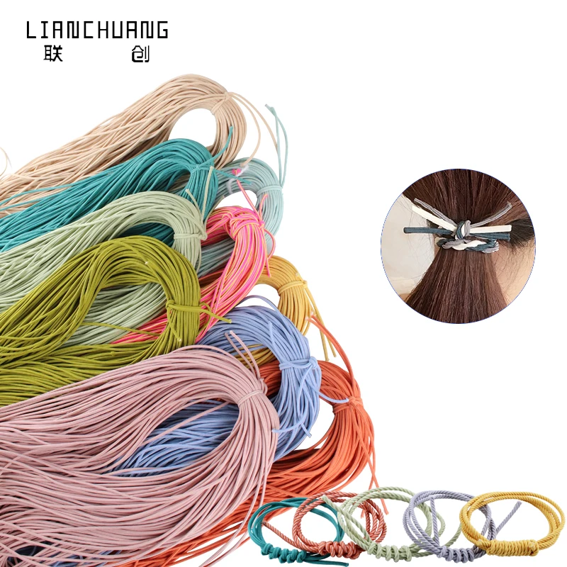 2mm 2.5mm  hair ties Elastic hair  Bands  Scrunchies Wholesale Custom Elastic Hair Band Elastic Cord Scrunchies
