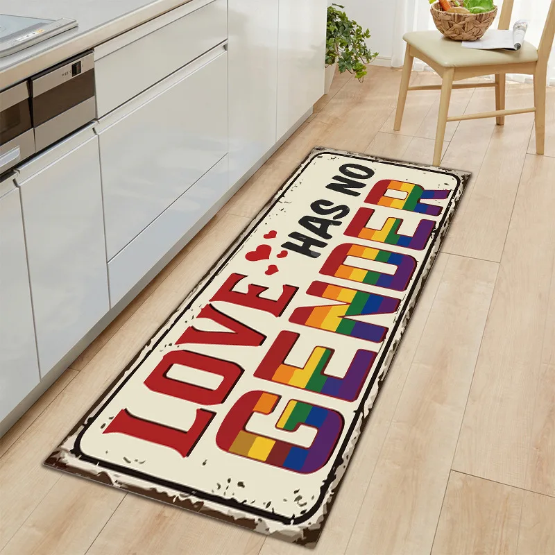 Ready-stock laundry room floor mats, household letter simple American kitchen floor mats, stain-resistant carpets