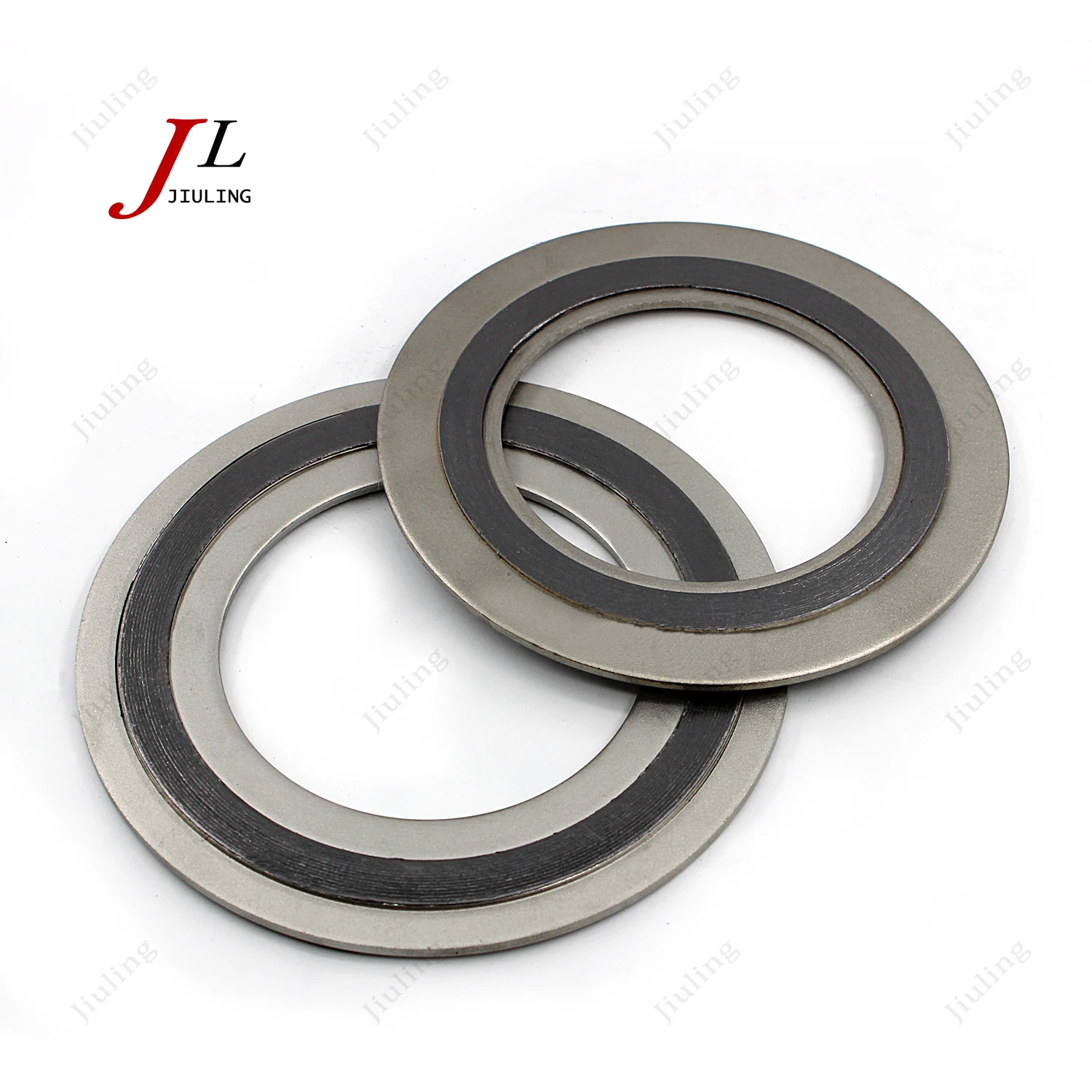 Metal graphite winding gasket manufacturer pipe flange sealing gasket type D outer and nner ring metal spiral wound gasket