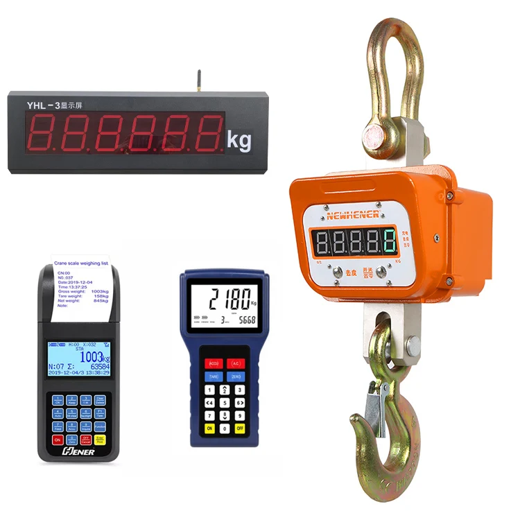 High Accuracy Digital Crane Scale Remote Display 2ton 5ton Hanging Weight Scale with Indicator