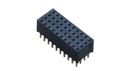 2mm pitch 40pin H6.35 four row 180 degree straight Y type female socket header connector