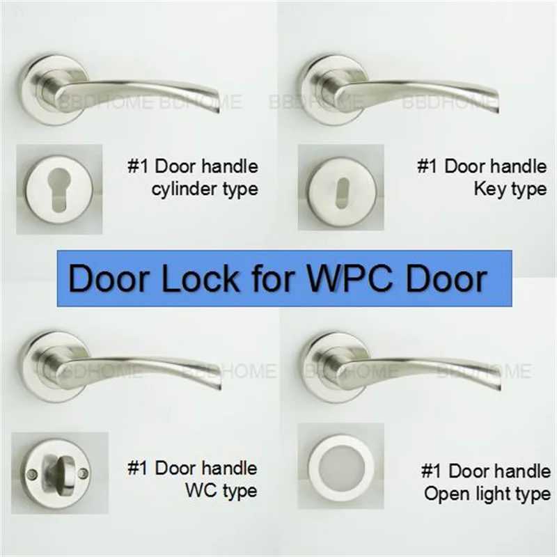 BBDHOME interior room bathroom mortise lock door lock WPC wooden door handle lock