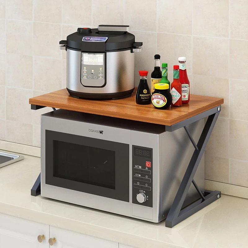 New modern hot selling multi layer stainless steel microwave oven storage cabinet kitchen shelf