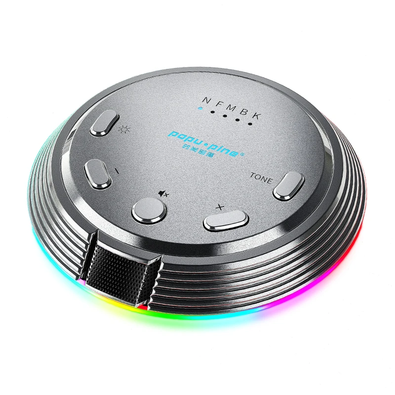 Professional Desktop Microphone For Computer Pc Gaming RGB Light Voice change Live Streaming Microphone