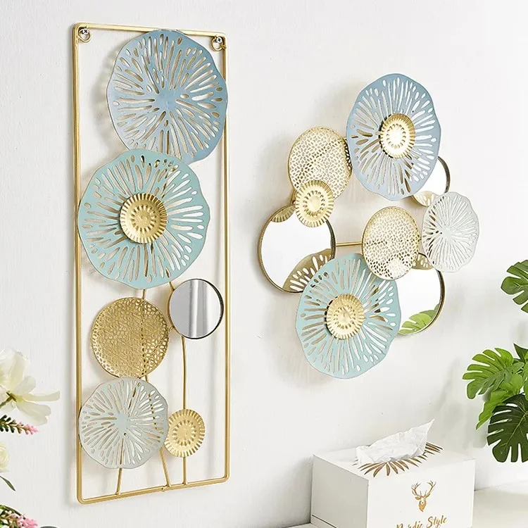 Настенное украшение в скандинавском стиле металлическое трехмерные цветы настенное для дома гостиной домашний