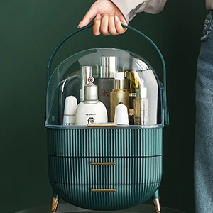new style skin care cream lipstick cosmetic organizer desk makeup organizer with drawer cosmetic storage box