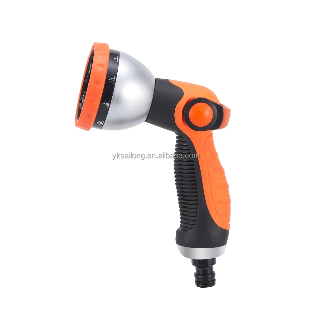 Good Quality 10 Flow Thumb Control Plastic Garden Hose Nozzle