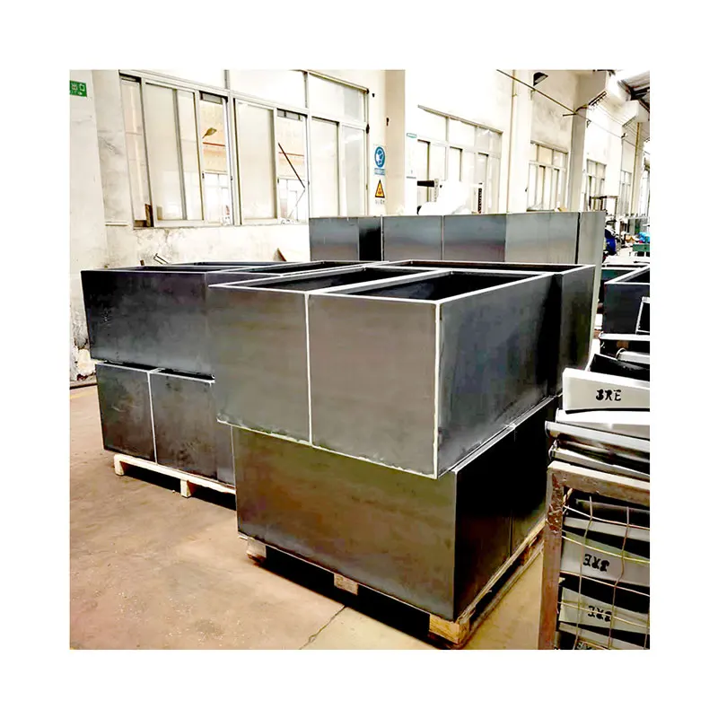 Powder Coated Metal Flower Pots Corten Steel Flower Pots China Custom Steel Stainless Steel Flower Pots