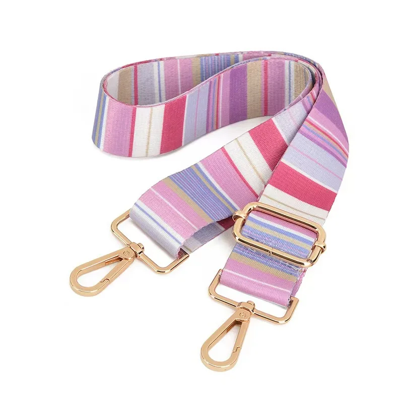 Eco-frendly cartoon flower  printed polyester bag comfortable shoulder webbing straps