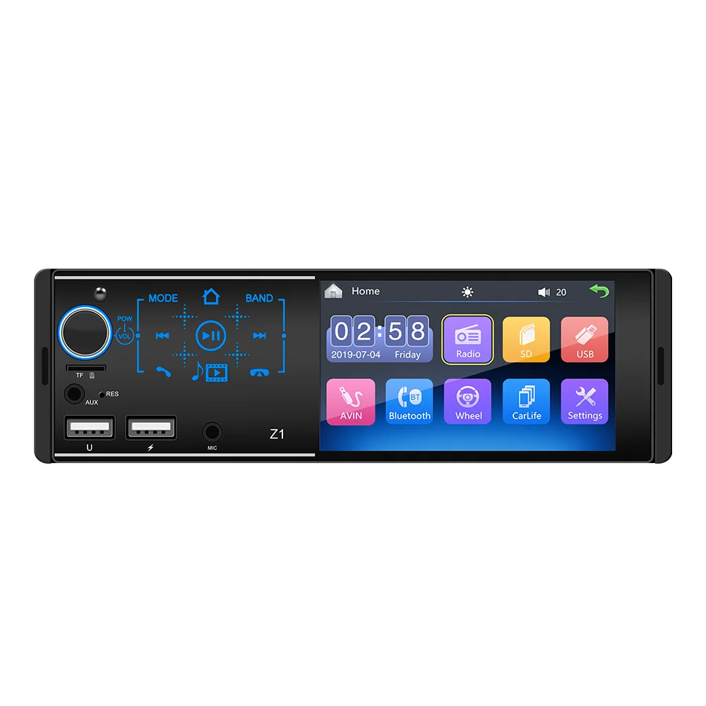 touch screen 4.1 Inch HD Digital LCD Vehicle car MP5 Player Car Automobile Stereo FM Radio 1 din head unit car stereo auto