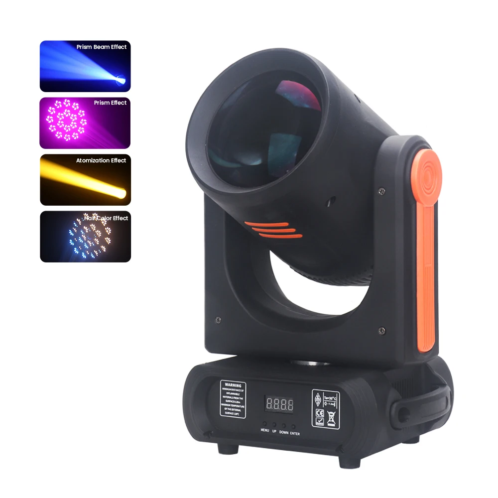 Luces Mini Beam 200W LED Moving Head RGBW DMX Gobo Spot Cabeza Movil 18Prism Dj Stage Moving Head Light