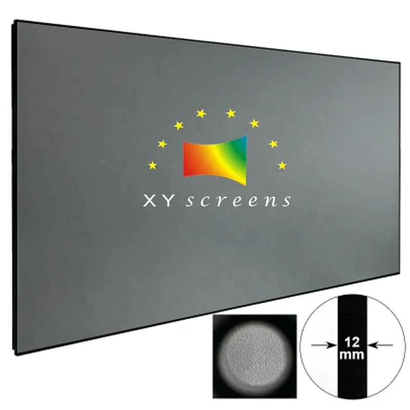 xy projector screen cloth black crystal 120 inch alr short throw projection screen for home