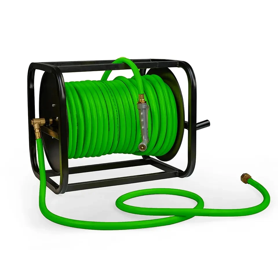 LANBOOM Wholesale OEM Free Design Hose Reel Irrigation Machine Water Hose Storage Retractable Garden Hose Reel