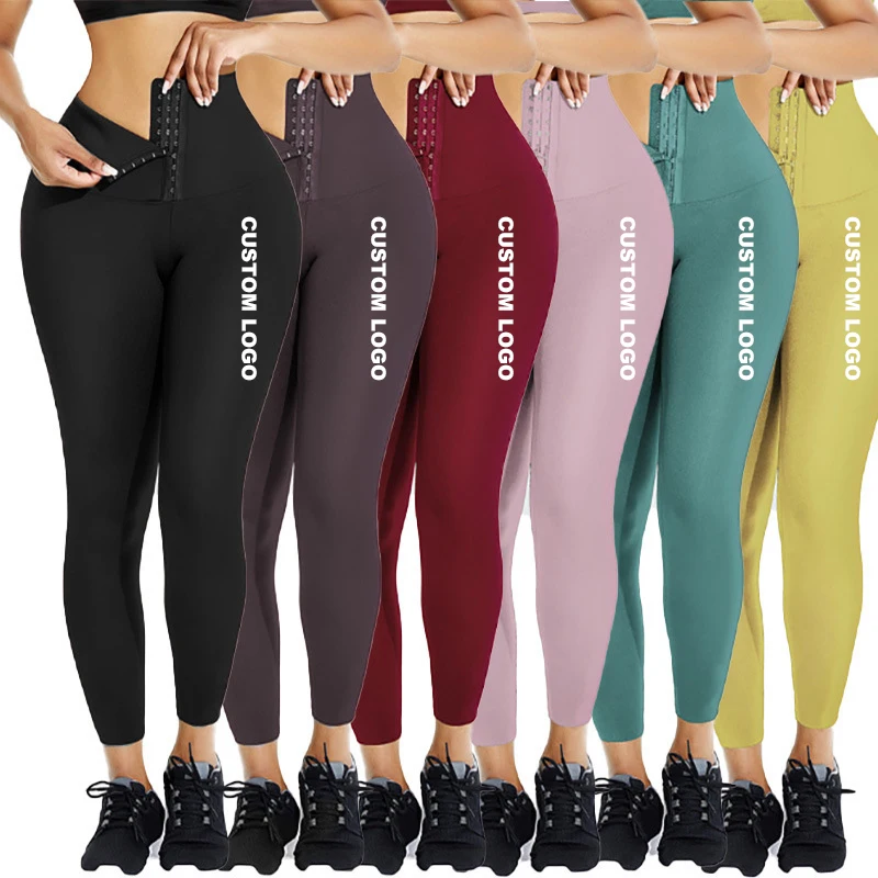 High Quality 2 In 1 Tummy Trimmer Body Shaper High Waist Trainer Slimming Sport Leggings Fitness Butt Lifter Women Shapewear