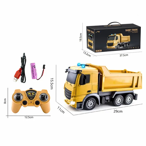 High Quality 2.4g Indoor Dump Truck Rc Radio Control Rc Dump Truck  For Kids