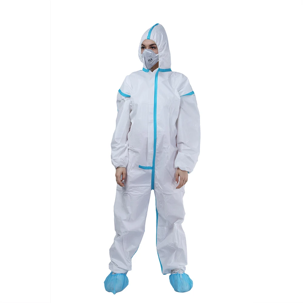 China Waterproof Chemical Resistant Safety Protective Microporous Type 5&6 PPE Disposable Coverall For Men