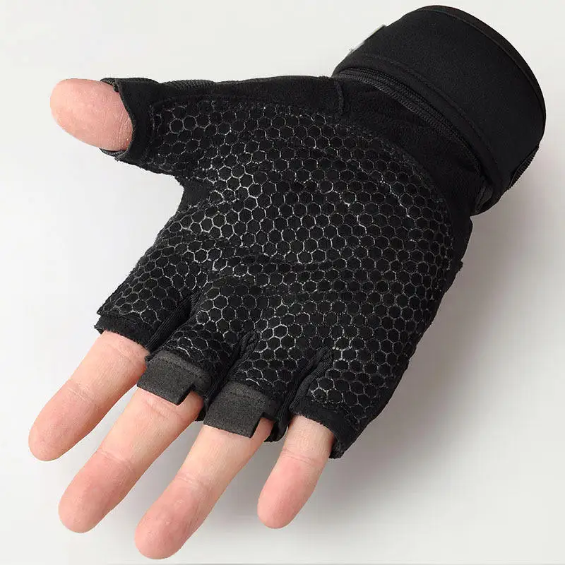 Wholesale Fitness Breathable Ventilated Half Finger Weight Lifting Exercise Sports Workout Racing Bicycle Cycling Gym Gloves Men