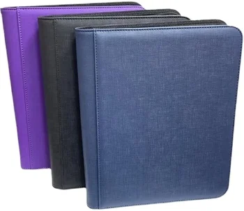 Big 4 Pockets Topload Binders 112Card  Pu Leather Anime Toploader Card Binder Toploadesr Binder