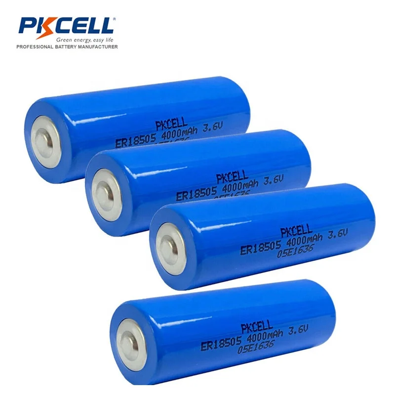Non rechargeable ER18505 3.6V 4000mAh Primary lithium battery for Ultrasonic flow meter
