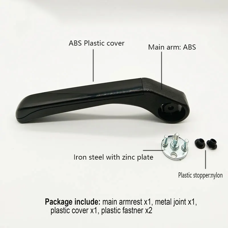 ABS injection molded plastic armrest wood grained cover foldable for bus seat and marine boat seat