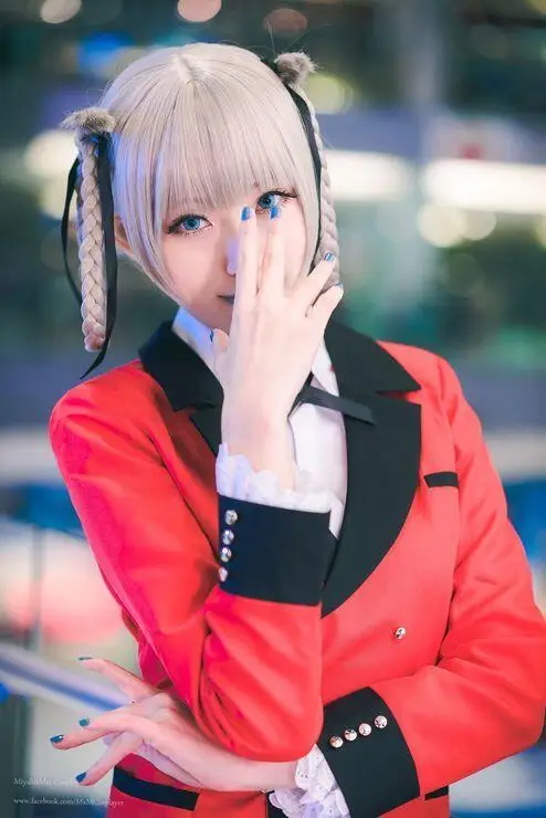 Ainizi wholesale synthetic braided shape Japanese cartoon Kakegurui series character of Momobami kirari cosplay wig for girls