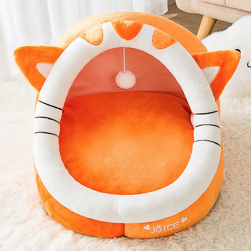 warm and comfortable autumn winter pet bed new pet dog cat round plush bed
