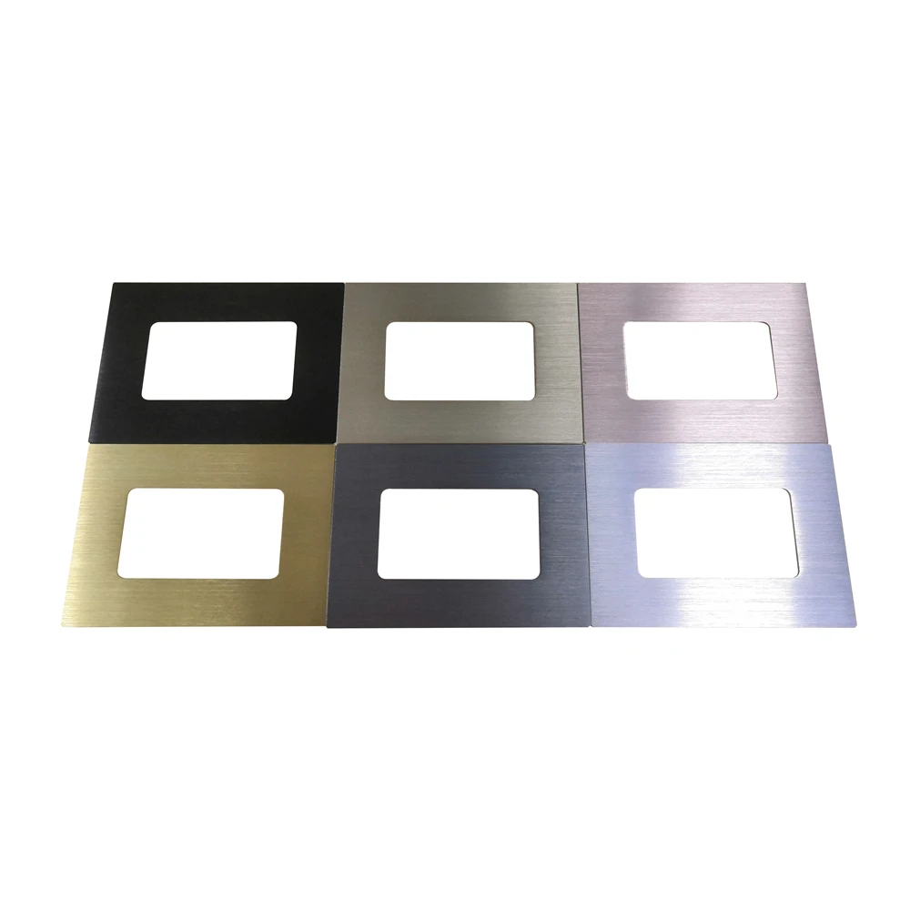 16mm Power Button Brushed Aluminum Switch Oxidized Aluminum Alloy Switch Frame Socket