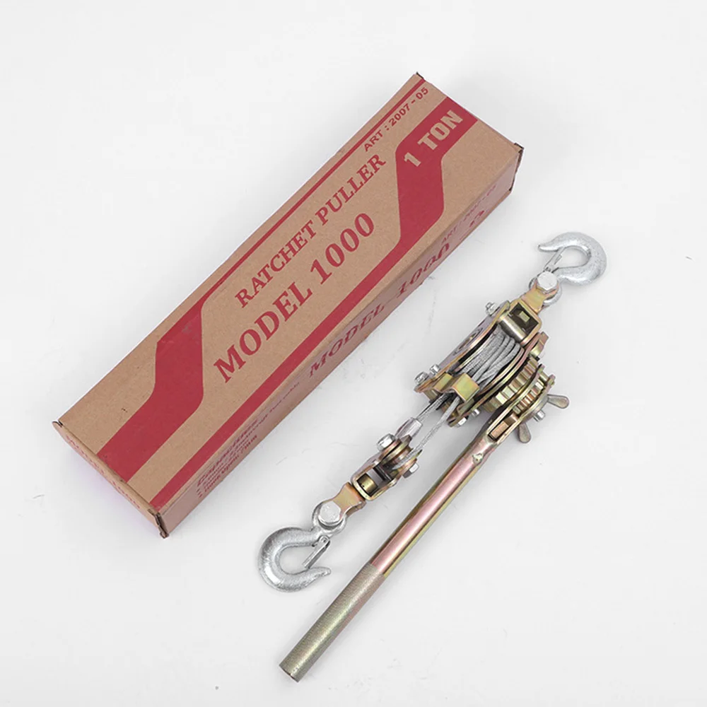 Boat Winch Puller Cable Hoist Winch Puller with 2 Hooks Ratchet Cable Puller
