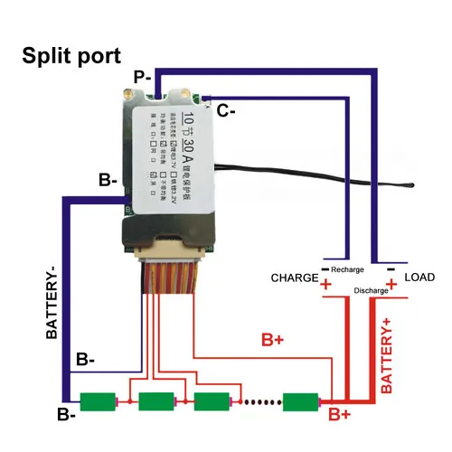 10S 36V 30A Lithium Battery Charge Board BMS PCB 18650 Battery Balanced Protection Board Li-ion Cell Balancer for Electric Car