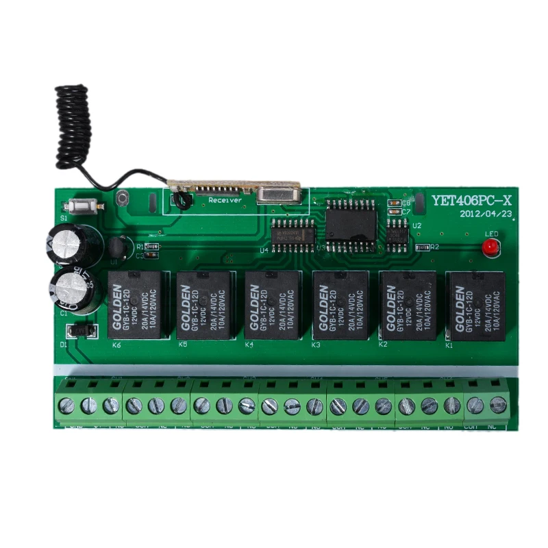 YET406PC-X + YET2169 12v дальний водонепроницаемый беспроводной пульт дистанционного управления Rf Dc24v 12v приемники переключатель