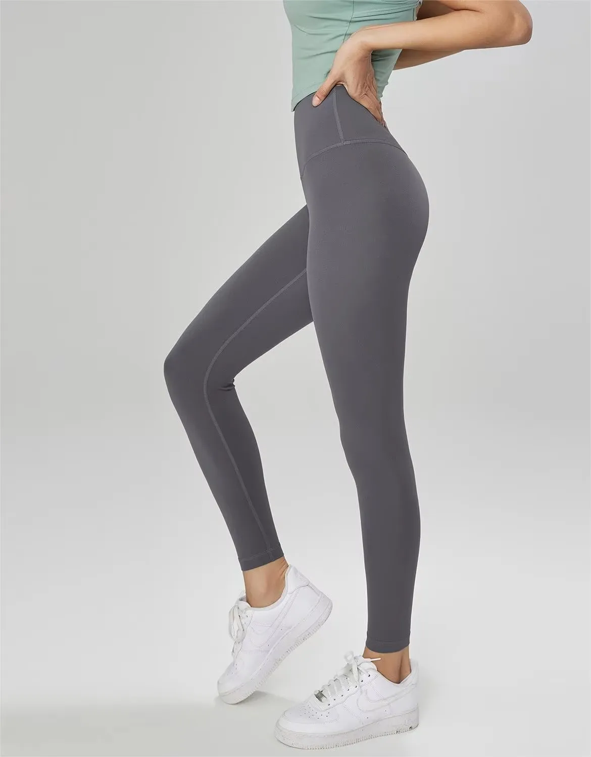 Dropshipping Custom Logo Buttery Soft High Rise Yoga Pants Butt Lifting Fitness Running Gym Leggings For Women